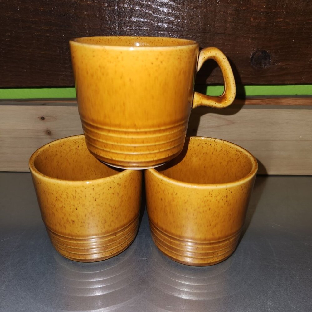 Set of 3 Vintage Sierra By Sheffield Stoneware Coffee/Tea Mugs